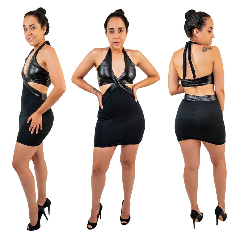 Mini Dress Faux Leather